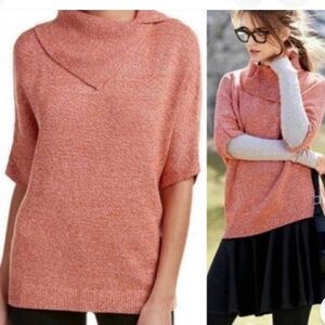 CAbi Women's foldover Cowl Neck Sweater‎ orange SM